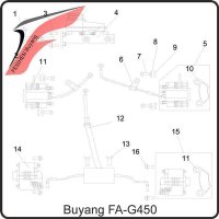 (2) - Foot brake handspike assy. - Buyang FA-G450 Buggy