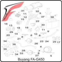 (7) - Nut M8 - Buyang FA-G450 Buggy