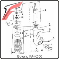 (16) - Feder Tonnenfeder (rot) - Buyang FA-K550