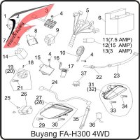 (12) - Sicherung 15 Amp. -  Buyang FA-H300 EVO
