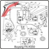 (2) - Bremsscheibe hinten 210mm links (Feststellbremse) - Buyang FA-K550