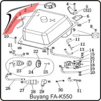 (26) - FUEL LINE,FUEL VALVE TO FILTER - Buyang FA-K550