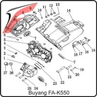 (8) - Getriebedeckel Abtrieb - Buyang FA-K550