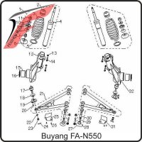 (17) - Gelenkkopf für Federbein / Stoßdämpferaufnahme - Buyang FA-N550