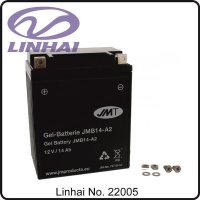 Batterie 12V 14Ah (YB14A2 Gel) - Linhai ATV 410IS