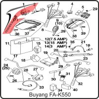 (7) - Scheinwerfer vorne links - Buyang FA-K500