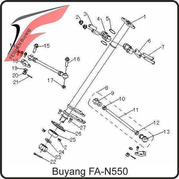 (10) - Kontermutter für Spurstangenkopf (Rechtsgewinde) - Buyang FA-N550
