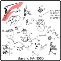 (42) - Halter für Windenschalter - Buyang FA-N550