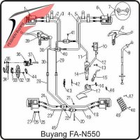 (1) - Bremssattel vorne links (2 Anschlüsse) - Buyang FA-N550