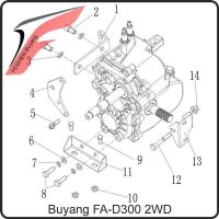 (1) - Getriebehalter rechts - Buyang FA-D300 EVO