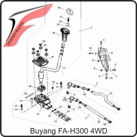 (3) - Schaltstange 2 gerade komplett - Buyang FA-H300