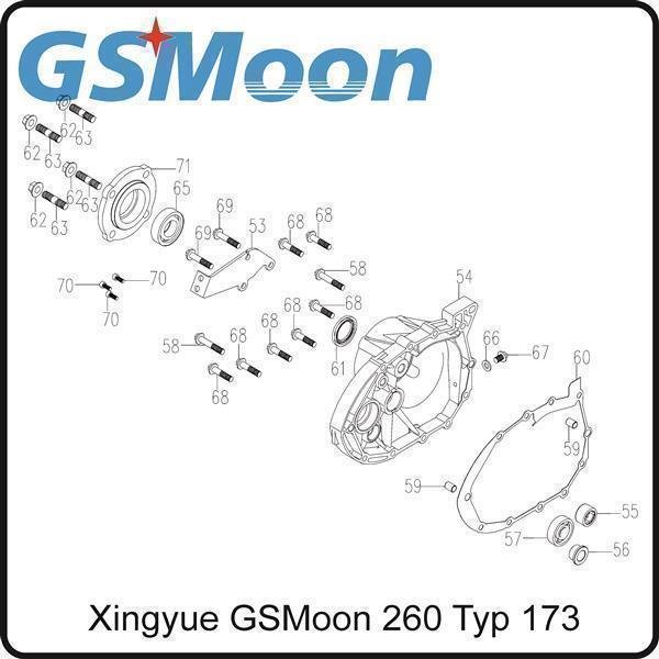 (67) - Getriebeöleinfüllschraube (neue Version) - (TYP.170MM) Xingyue GSMoon 260