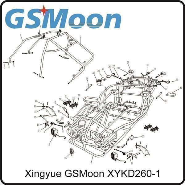 REAR PROP STAND CANOPY FRAME GSMoon 260-1