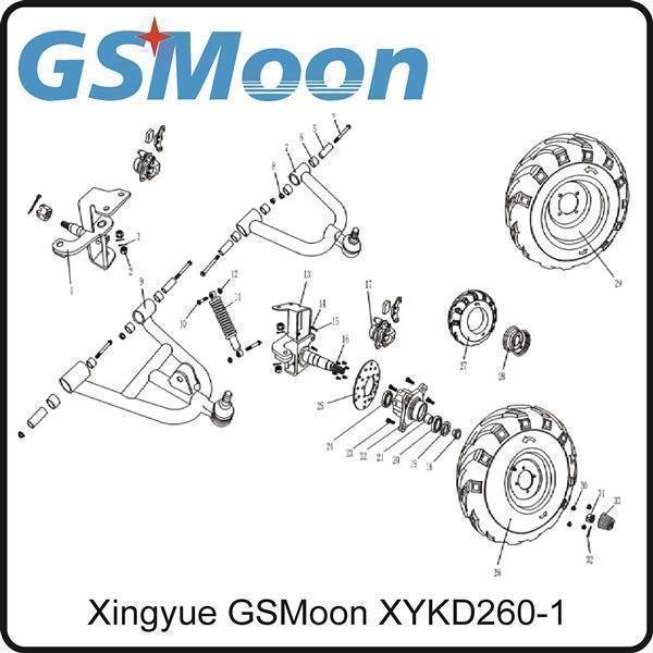 FRONT WHEEL HUB INSULATION COVER GSMoon 260