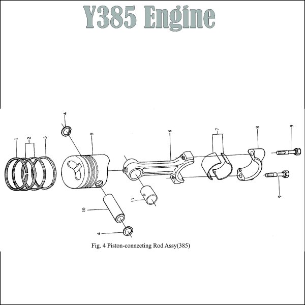 8. CONNECTING ROD CAP  - engine-Y380