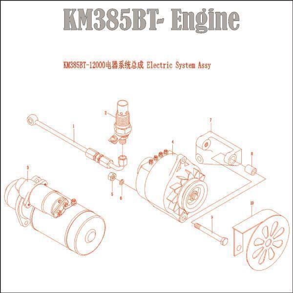2. PREHEAT PLUG ASSY - KM385BT (Bild 15)