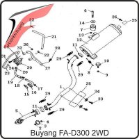 (7) - Dämpfungsgummi für Auspuff - Buyang FA-D300 EVO