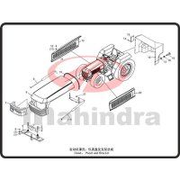 1. ENGINE HOOD FRONT BRACKET WELDMENT - Mahindra 300E (2-72)
