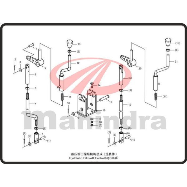 1. AXIS PIN B6x22 - Mahindra 300E (2-102)