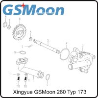 (5) - Drive shaft for water pump - (TYP.170MM) Xingyue...
