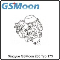 (10) - Vergasermembrane mit Rundschieber - (TYP.170MM) Xingyue GSMoon 260