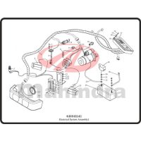 23. CABLE, FORM BATTERY TO STARTER - Mahindra 304E (2-104)