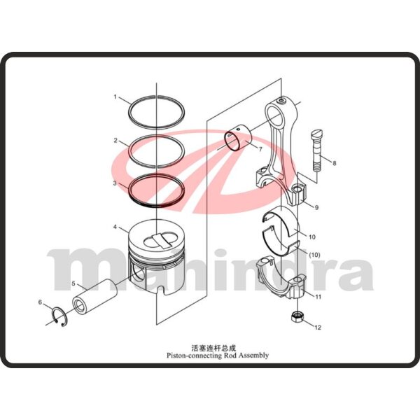2. 2ND COMPRESSION RING - Mahindra 354E (1-13)