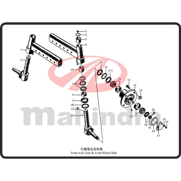 8. RUBBER PAD - Mahindra 354E (3-3)