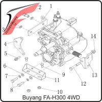 (13) - Getriebehalter oben - Buyang FA-H300 EVO