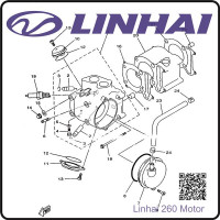 (20) - Zylinder 257cc - D  69,4 - 257cc Linhai (Motor TYP 170MM)