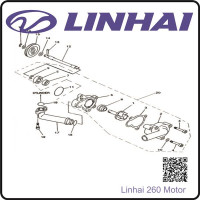 (12) - Drive shaft for water pump - 257cc Linhai (Motor...