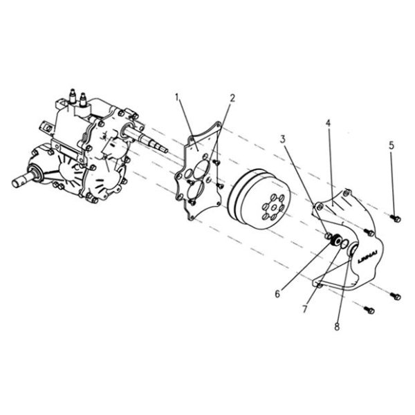 (2) - Schraube M8x12 - 257cc Linhai (Motor TYP 170MM)