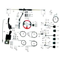 (14) - Auflage links Lenkgetriebe Kinroad 1100