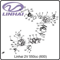 (13) - Zylinder - Linhai V-TWIN 520 (EFI)