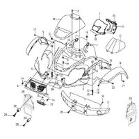 (23) - Abdeckung Schalter Transparent - Linhai ATV 520 (EFI)