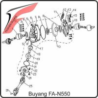 (4) - Hinterachsgetriebe ohne Differential - Buyang FA-N550