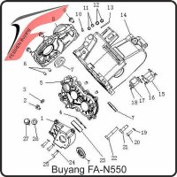 (8) - Getriebedeckel Abtrieb - Buyang FA-N550