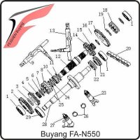 (16) - Zahnrad Rückwärtsgang 35 Z - Buyang FA-N550