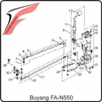 (3) - Kugelkopf für Schaltstange - Buyang FA-N550