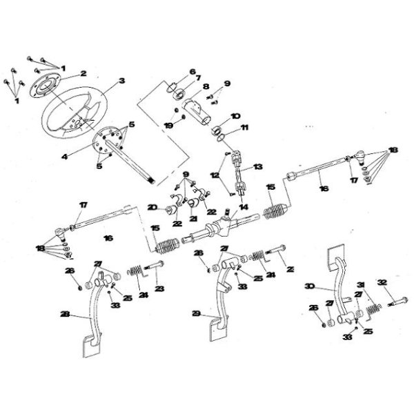(23) - Schraube für Brems/Gaspedal M8x73  Kinroad 650